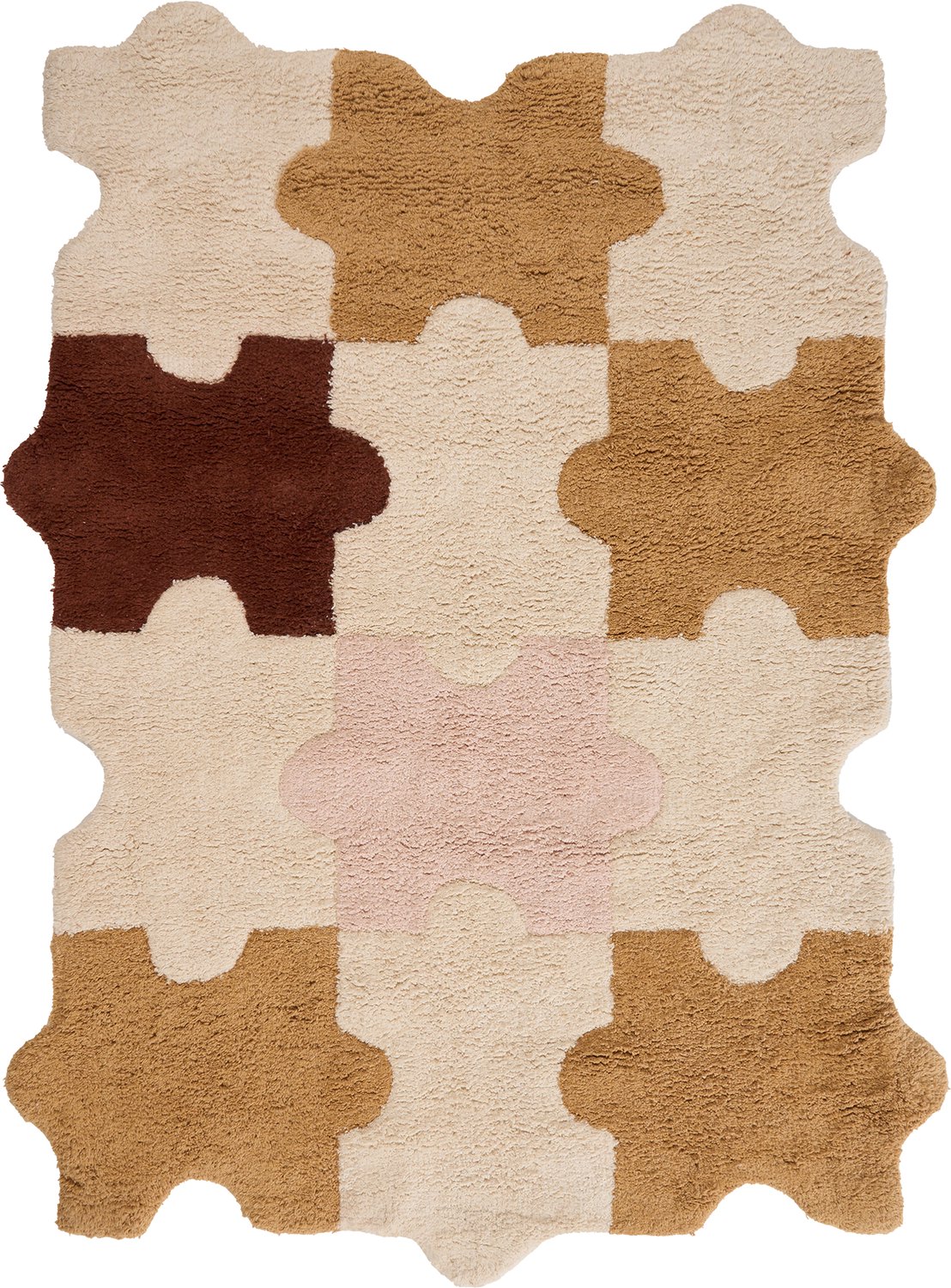 JIGSAW - Kindervloerkleed - Meerkleurig - 90 x 120 cm - Katoen