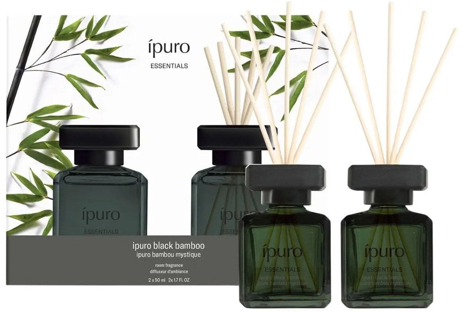 Ipuro Black Bamboo Geurdiffuser (2 x 50 ml)