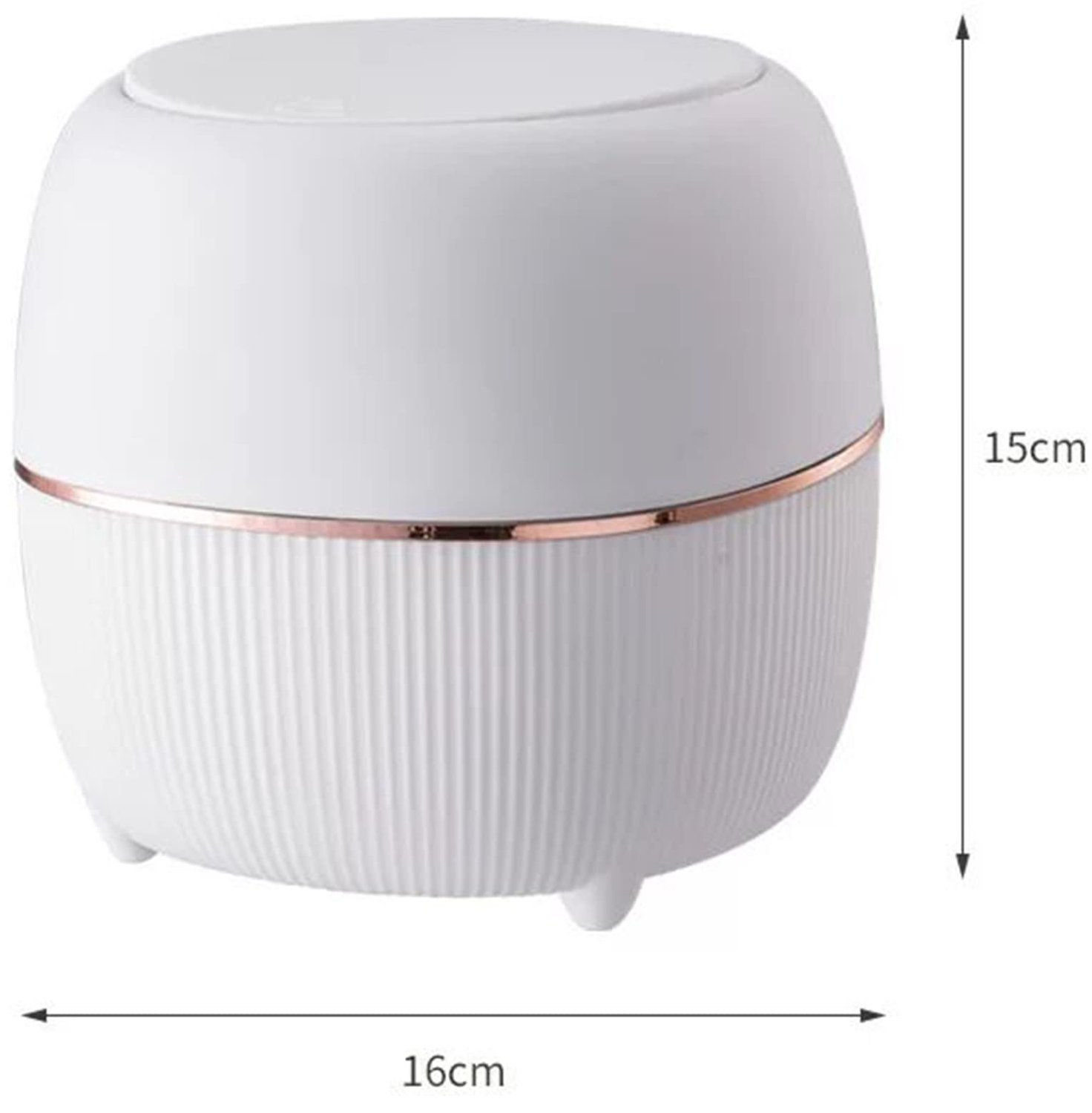 SnelShoppen - Creatieve Mini Desktop Prullenbak met Deksel - Kleine Afvalbak voor Thuis en Kantoor - Inclusief 50 Plastic Afvalzakken - Handige en Mak