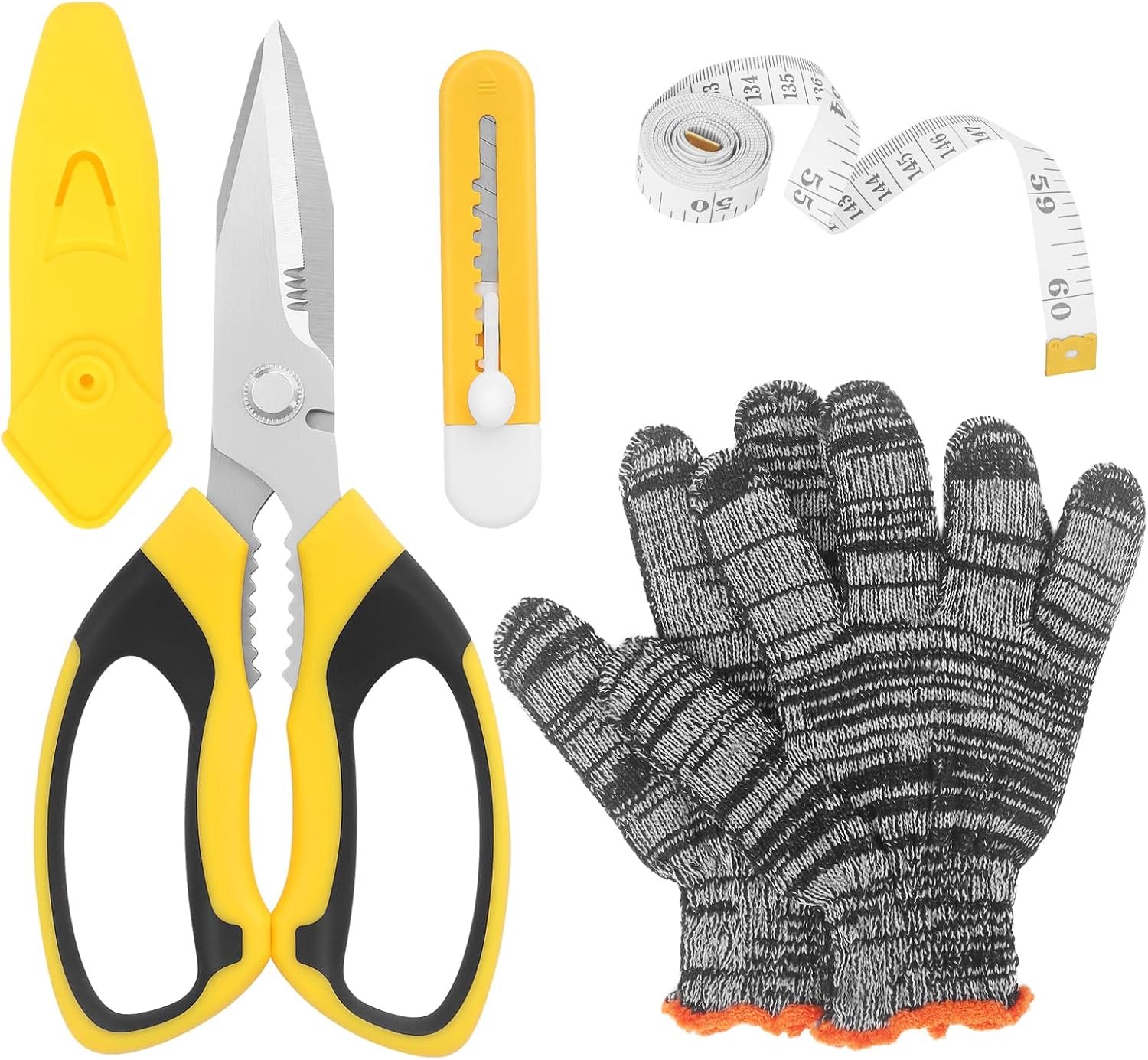 Schaarset 5-delig - multifunctionele set - krachtige snijprestaties - ideaal voor huishouden en industrie - ShopVlot