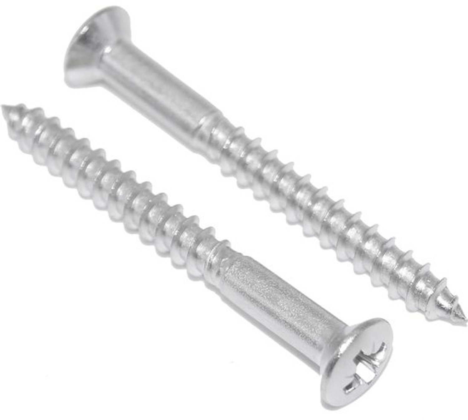 Houten Schroeven - Roestvrij Staal - Houtbouw Projecten - A2 Kwaliteit DIN 7995 - 6x50 mm - Zilverkleurig