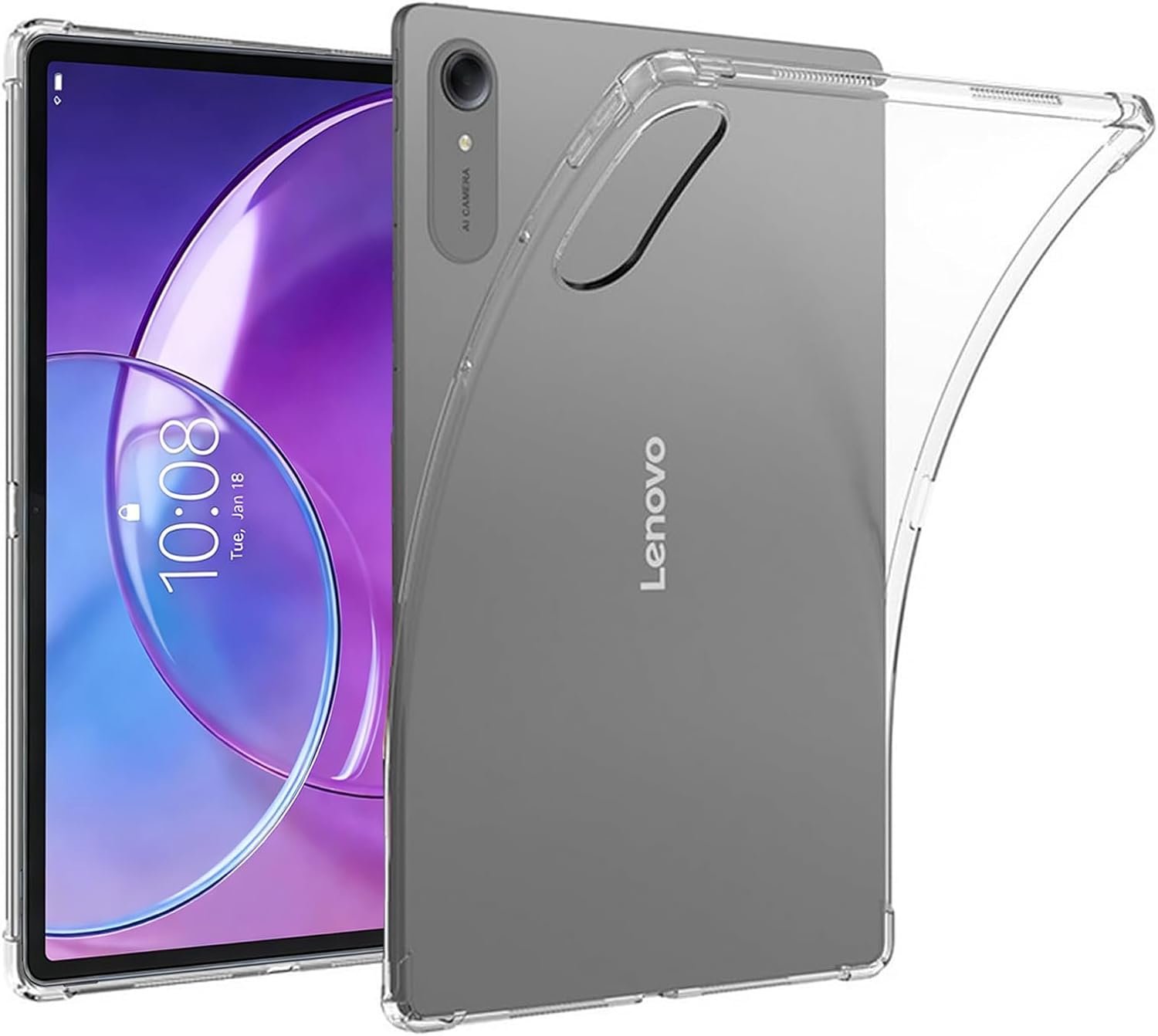 MEMELOKA Beschermhoes voor Lenovo Idea Tab Pro Gen 2 13 inch, transparante beschermhoes van zachte TPU-siliconen, met - ShopVlot