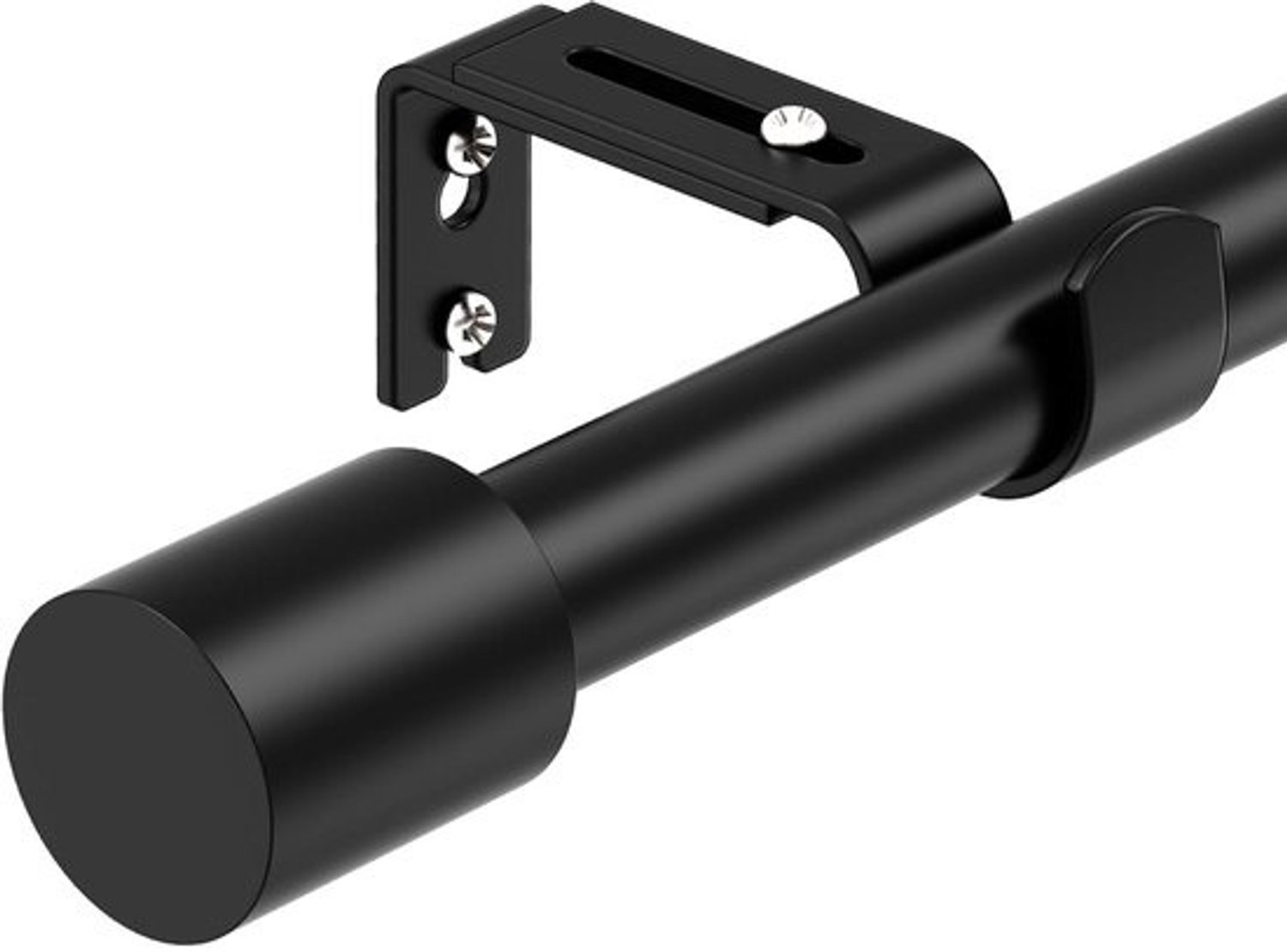 Gordijnstang Uittrekbaar - Vensterstang Verstelbaar - Gordijnen Ophangen - Stabiel Splitsysteem - 72-235 cm - Zwart