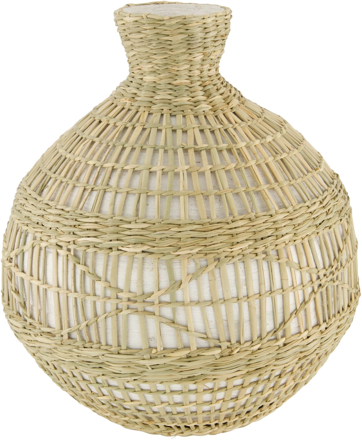 Youna Label Vaas - Zeegras & Bamboe - Naturel - 30 cm