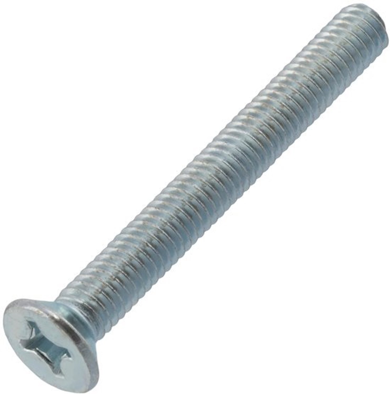 Metalen Schroeven Set - Verzonken Kop Schroeven - Machinebevestiging - Koolstofstaal Verzinkt - M6x50 mm - Zilverkleurig