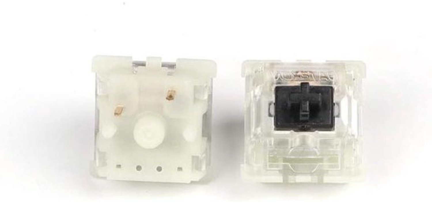 Gateron Silent MX Switch 5 pin Transparent Case Black Red Brown Switches for Mechanical Keyboard Cherry MX Compatible