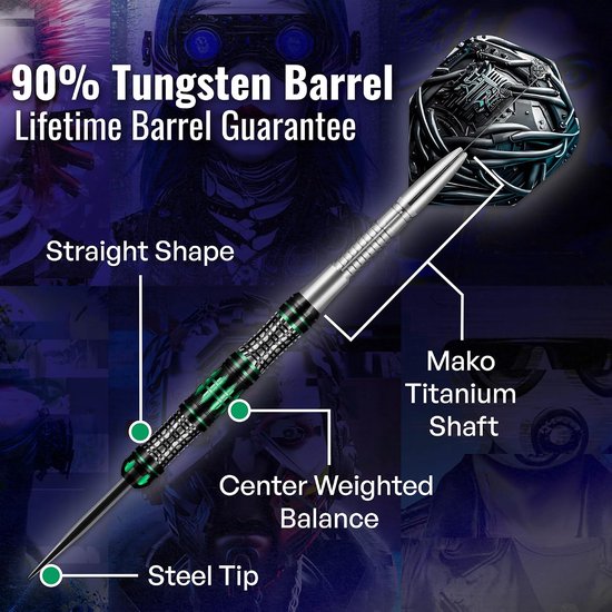 Steel darts 25g - 90% tungsten - ultra dunne barrels - optimale precisie voor professionals - ShopVlot van steel — afbeelding 4
