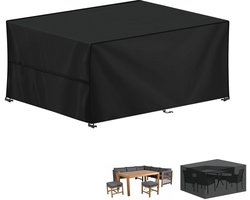 LAMUNI Tuintafelhoes 170x100x75cm Tuinmeubelafdekking Waterdichte Outdoor Tafelhoes 420D Oxford-Stof Tuinmeubelhoes Winddicht Beschermhoes voor Tuinme