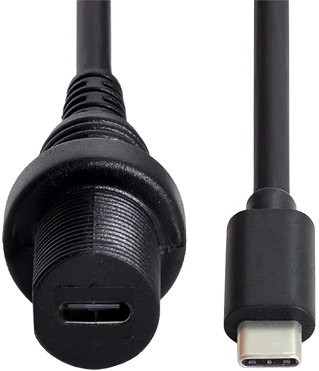 Waterproof USB-C Type-C USB 3.1 Expansion Flush Car Mount Extension Cable for Dashboard Panel - ShopVlot