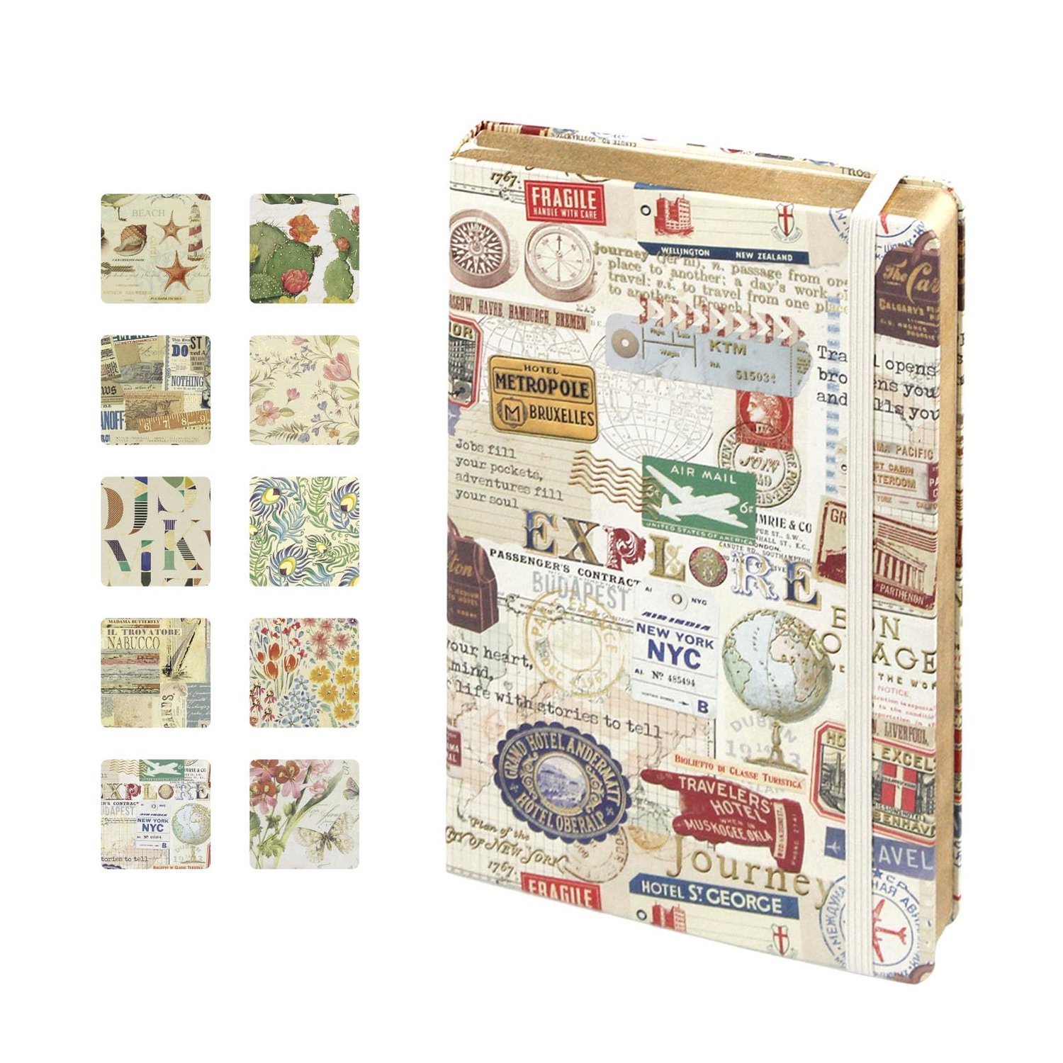 Notitieboek A6 Set van 2 - Gelinieerd - Italiaans bloemenpapier - Perfect voor notities - ShopVlot