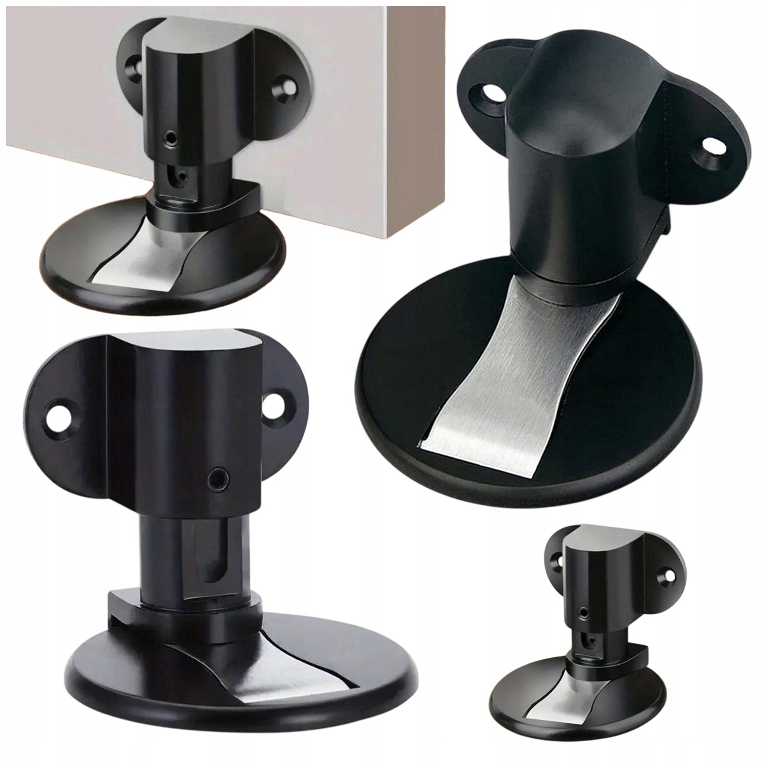 Magnetische Deurstopper Zwart - Sterke Magneet & Eenvoudige Montage