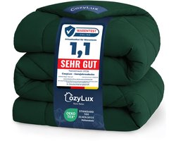 CozyLux Donsdekbed voor eenpersoonsbed, 140 x 200 cm, smaragdgroen, voor 4