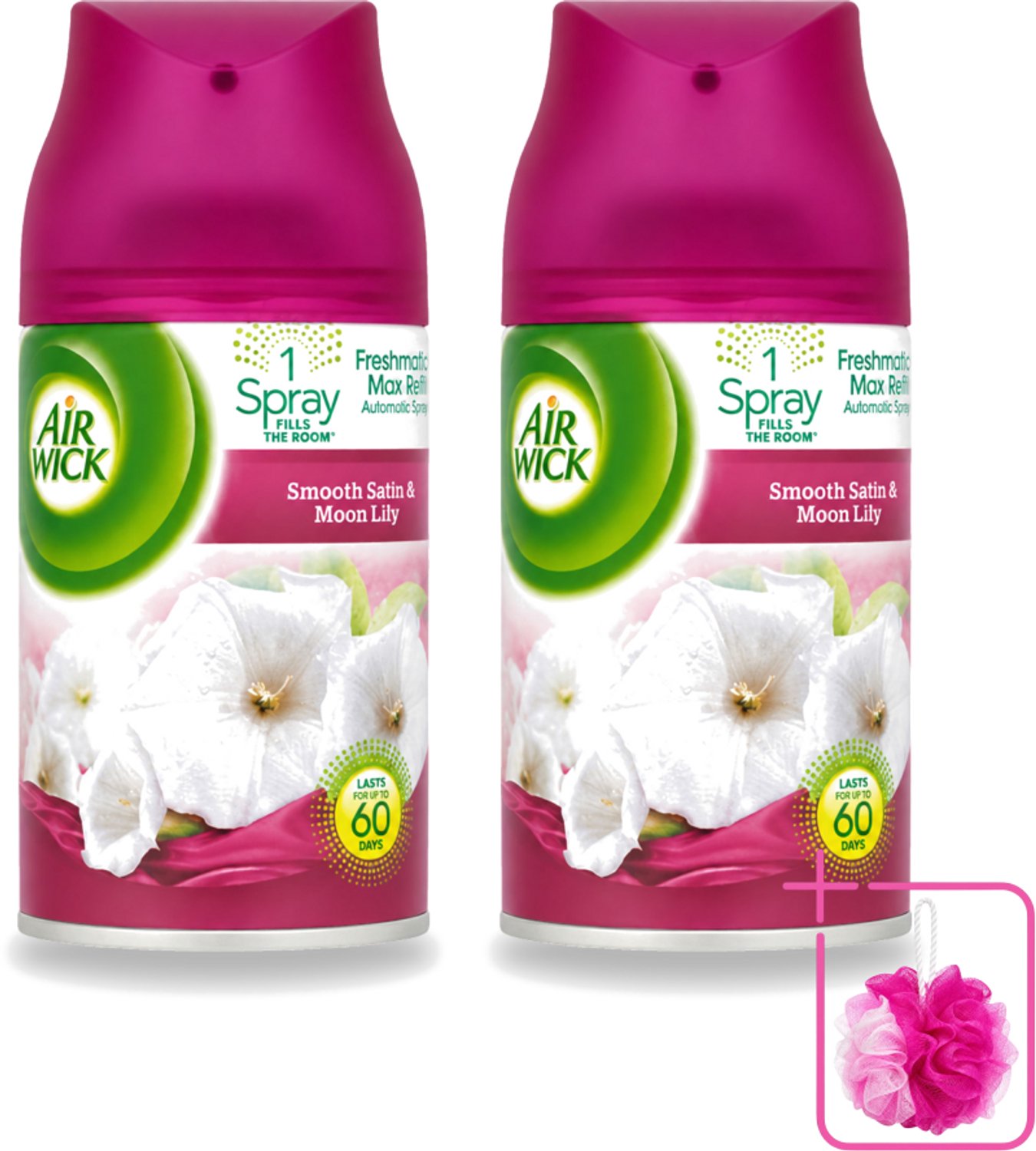 2 x Air Wick Freshmatic - Luchtverfrisser Navulling - Lelie & Satijn - 250ml - Bulkverpakking - Luchtverfrisser - Geurverspreider