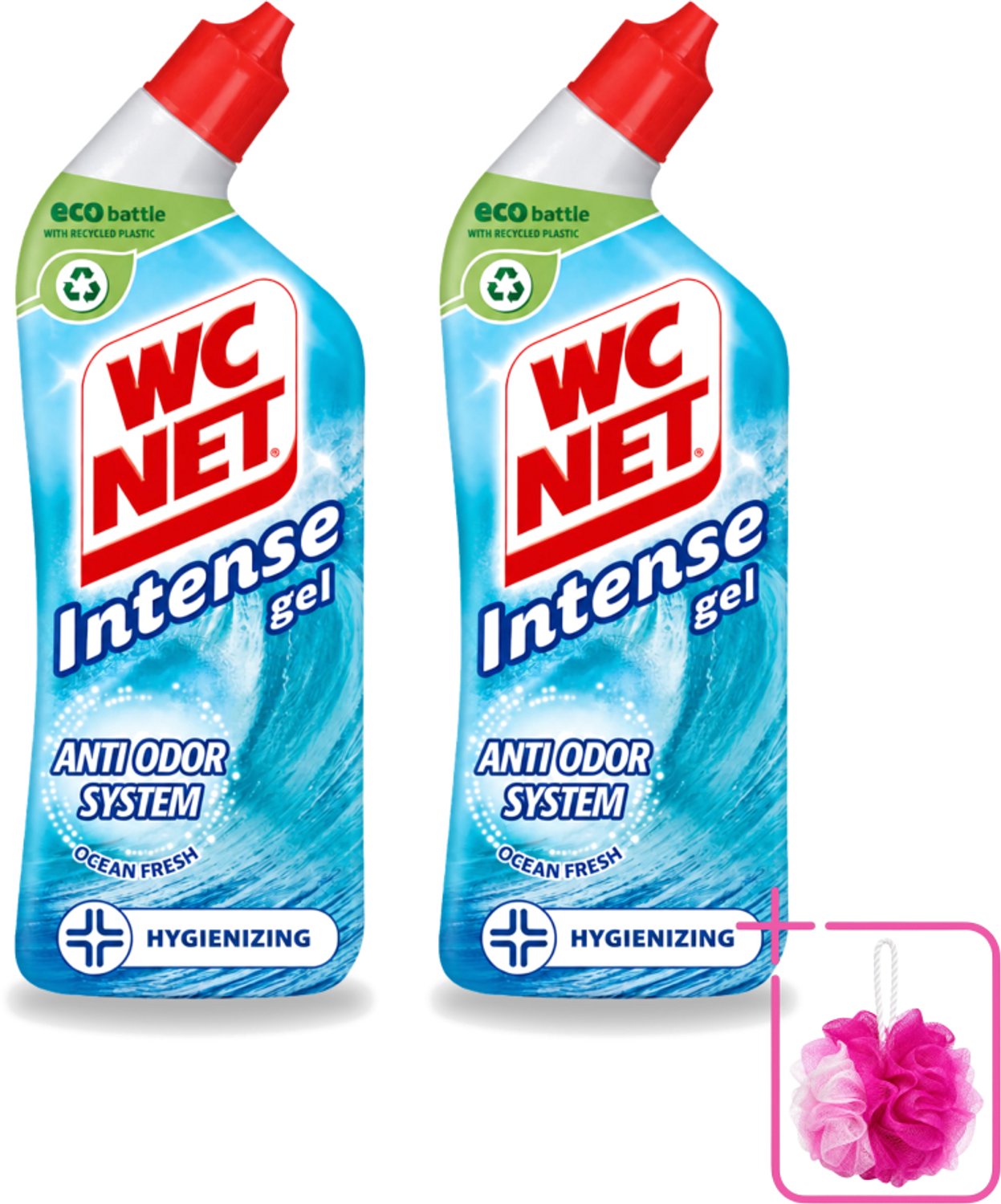 2 x WC Net - Toiletreiniger - Gel - Ocean Fresh - Verwijderd Geuren - 750 ml - Bulkverpakking - WC net - Douchemop - Toilet reinigen