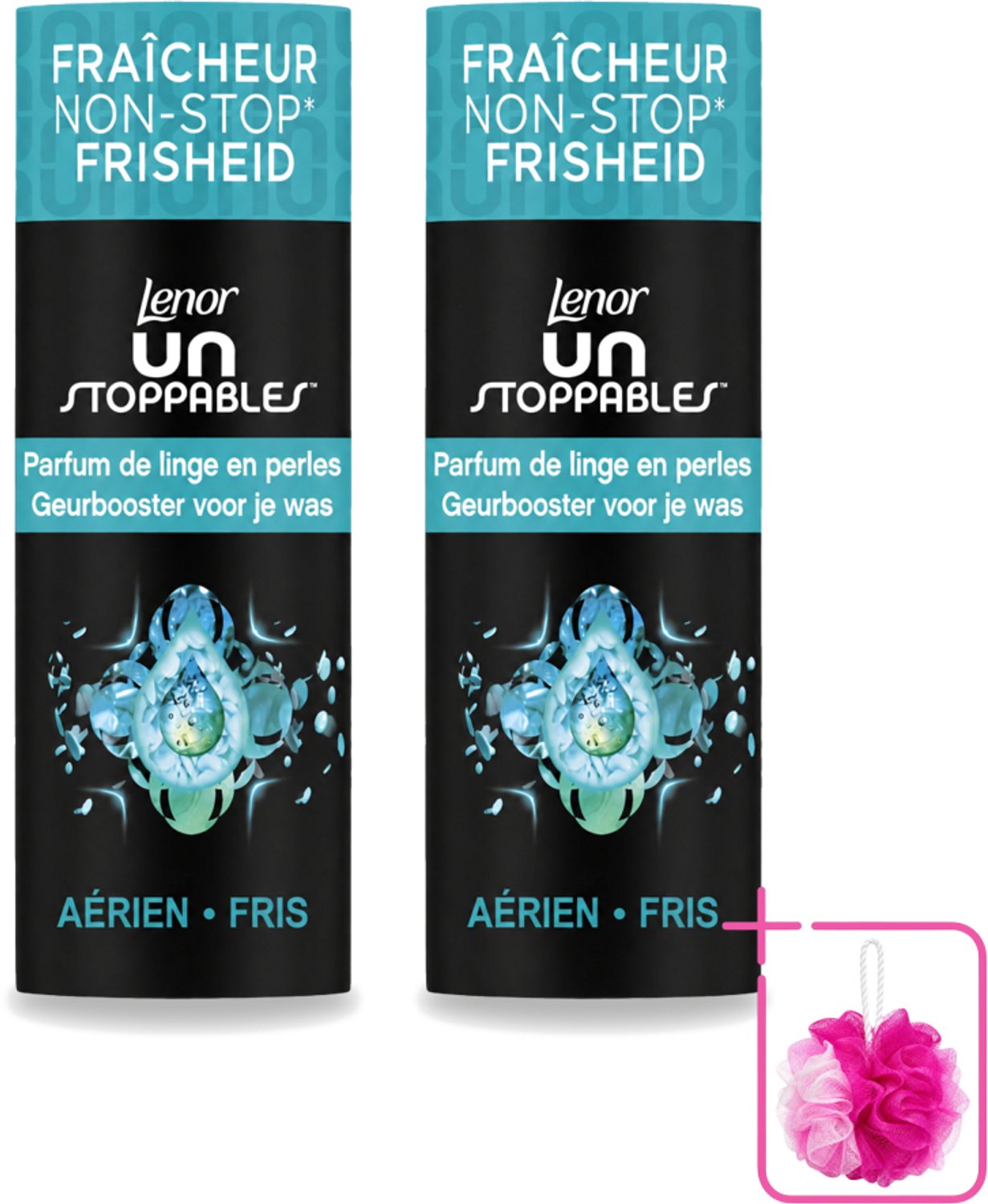 2 x Lenor Unstoppables - Geurbooster - Fris - 13 Wasbeurten - Bulkverpakking - Geurbooster - Douchemop - Frisheid