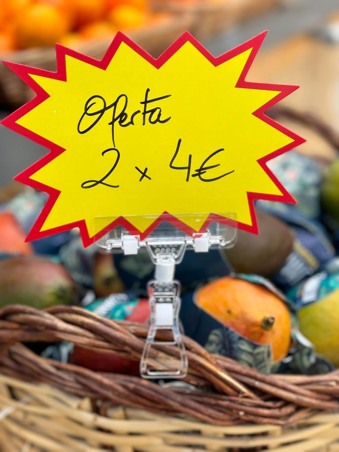 Prijskaart houders 25 stuks - dubbel transparant - met clips - ideaal voor winkels - ShopVlot