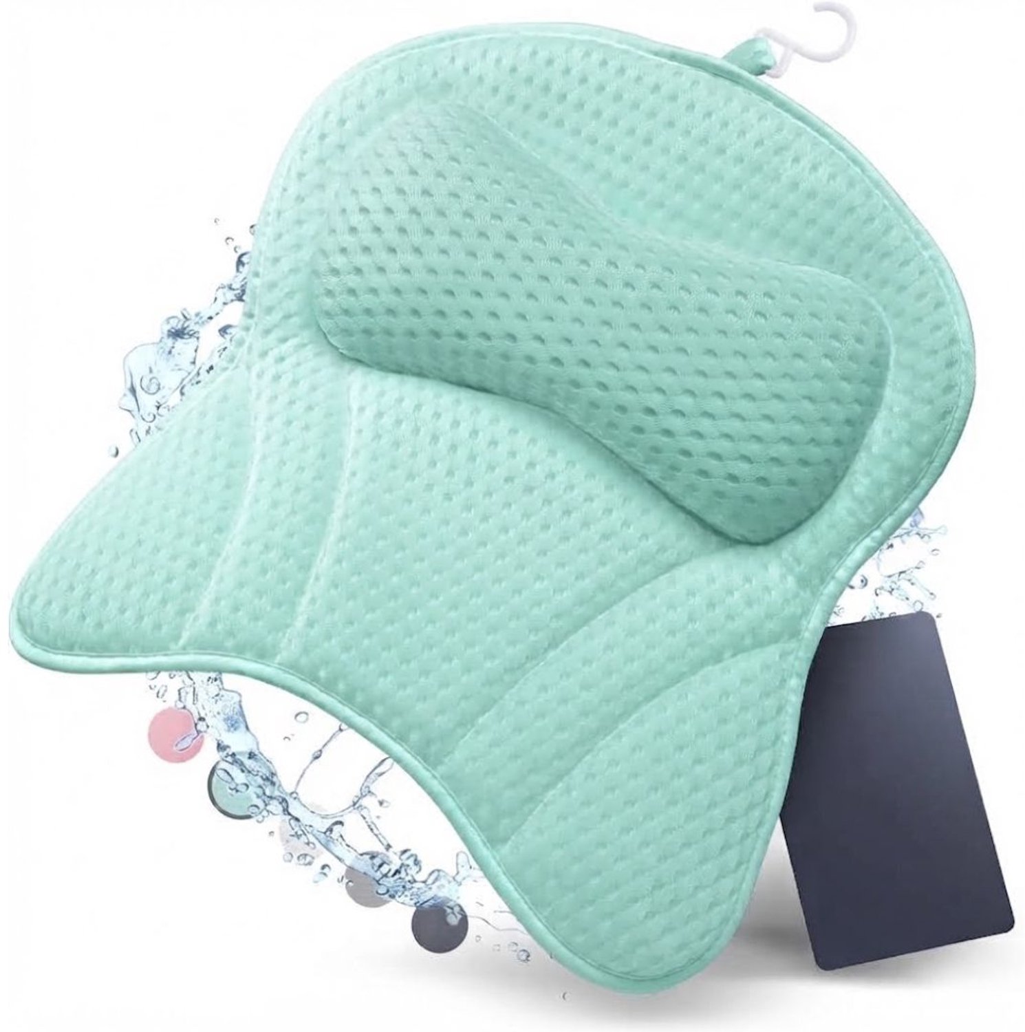 Lìon® Badkussen - Nekkussen Bad - Badkussens Voor in Bad - Munt - 41cm × 41cm × 8cm