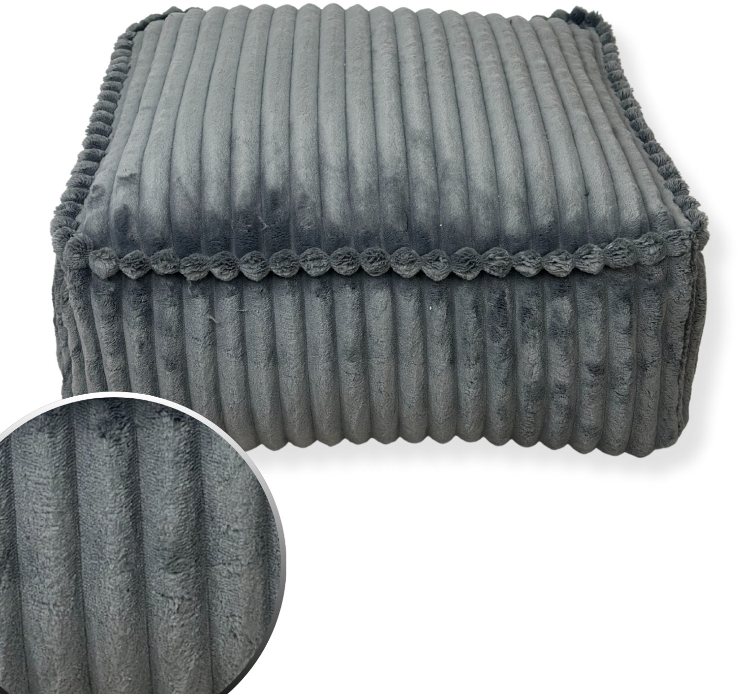 VELO Puf - Zachte Vierkante Poef 50x50cm met Afneembare Hoes