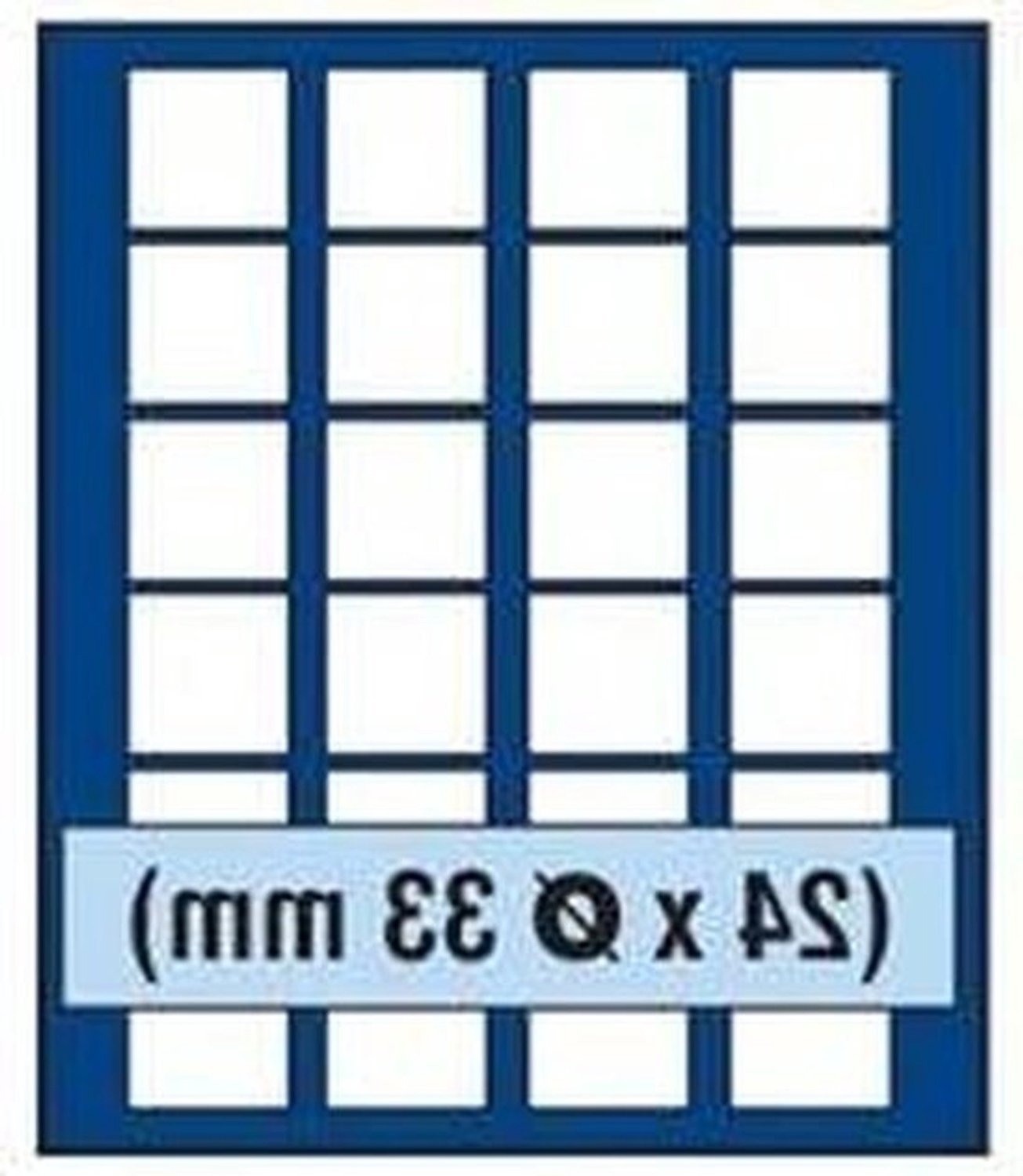 Munttablet - Muntlade - Munten Verzamelen - Koningsblauwe vakken - 24 munten 33mm - Blauw