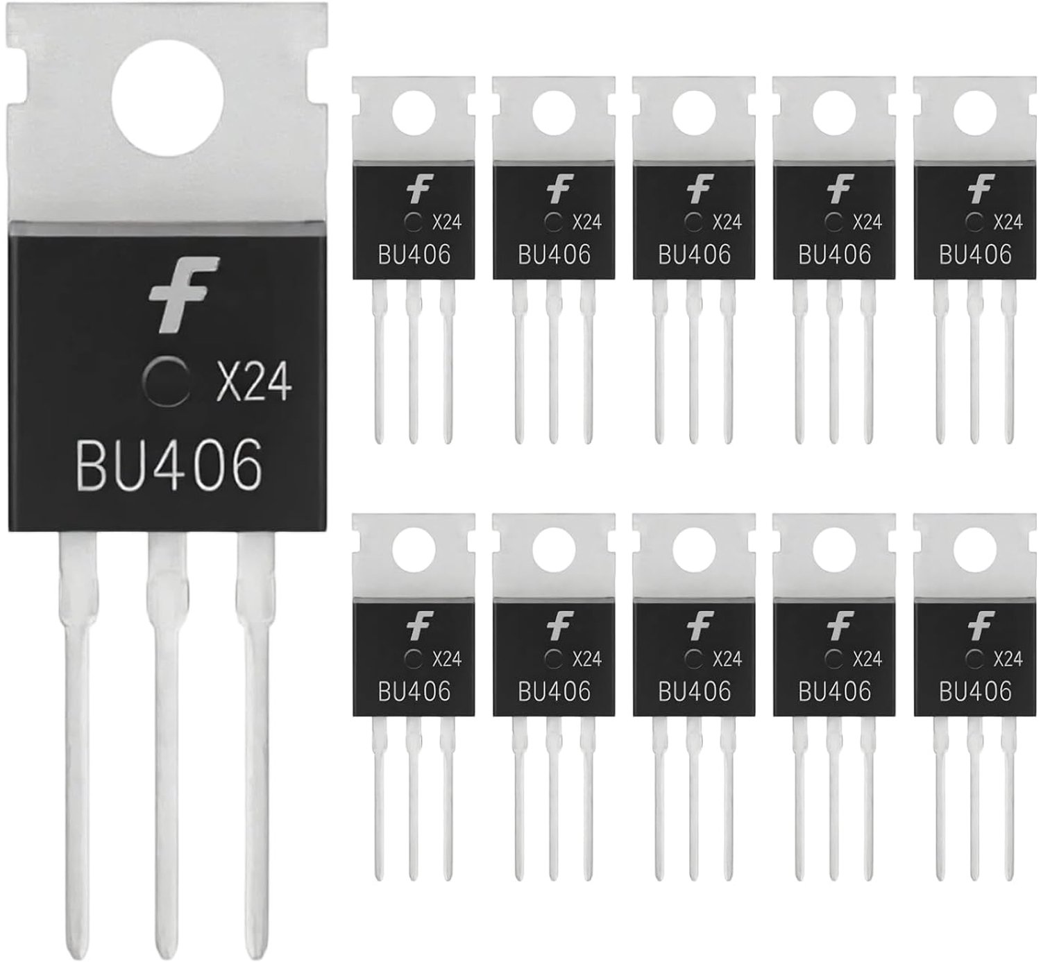 10pcs transistors NPN BU406 TO-220 200V 7A -- BU406-JSM / BU406A compatible, housing BU406 TO-220-3L for prototypes - ShopVlot