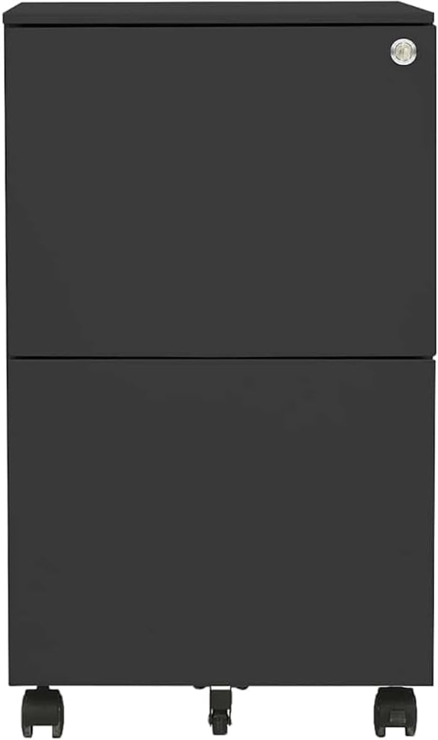 Archiefkast met wieltjes antraciet 39x45x67 cm staal