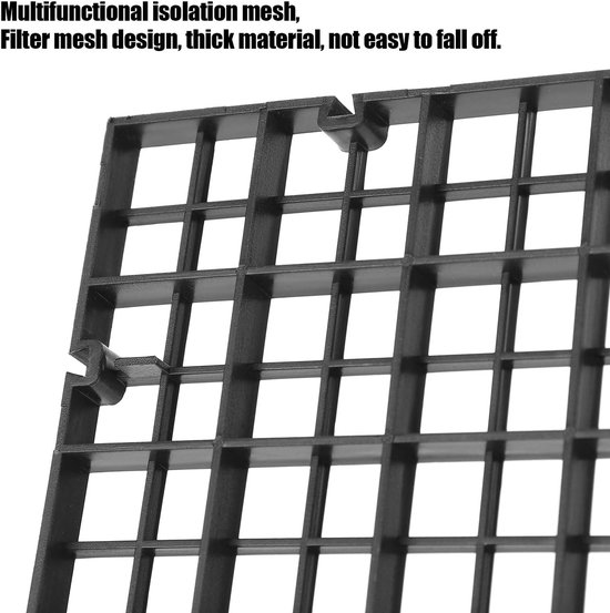 6 stuks Aquarium Fish Tank Divider Isolatie Boord Bodem Filter Rooster Plaat Verdelers Krat Snijden Splicing voor Gemengde Fok ...(black) — afbeelding 3