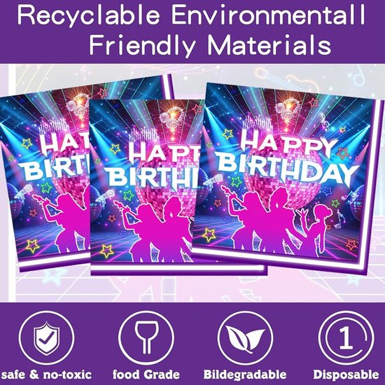 72 stuks K Pop Verjaardag Decoratieset, Verjaardagsfeestje Decoratieset, K-Pop-Thema Verjaardagsfeestdecoraties, VerjaardagsdecoratiesK Pop Party, Kartonnen Plaat Servet, Verjaardagsfeestje Set-24 — afbeelding 5