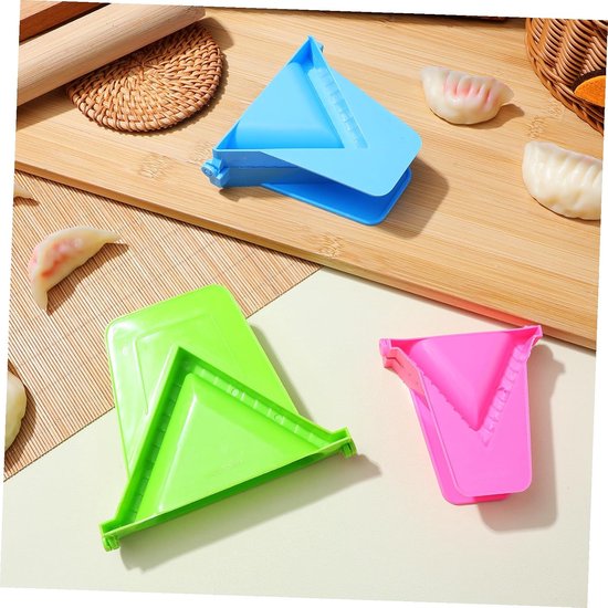 3 Stuks Delige Non-stick Plastic Dumpling Maker Set met Handmatige Empanada Press Snel Eenvoudig Maken van Vierkante Dumplings Gyoza Pierogies Wontons Keuken — afbeelding 3