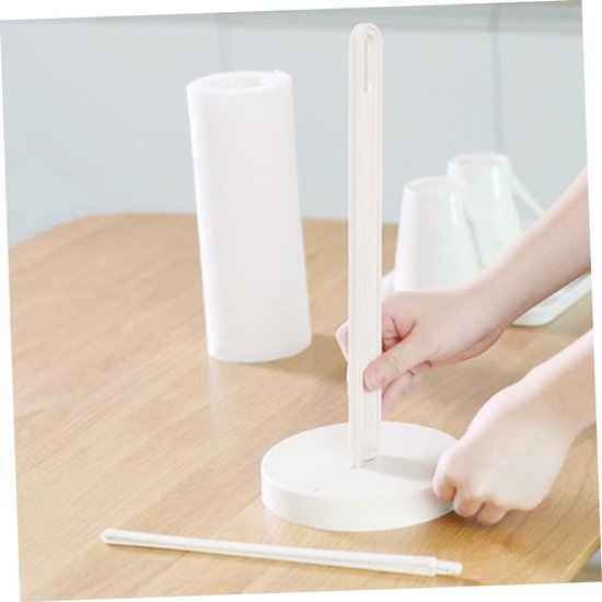 2stuks Minimalistische Roll Papier Stand Functioneel Roll Papier Opslagrek Beige Voor Keuken Badkamer Stevige Eenvoudig Schoon Te Maken Houder — afbeelding 3