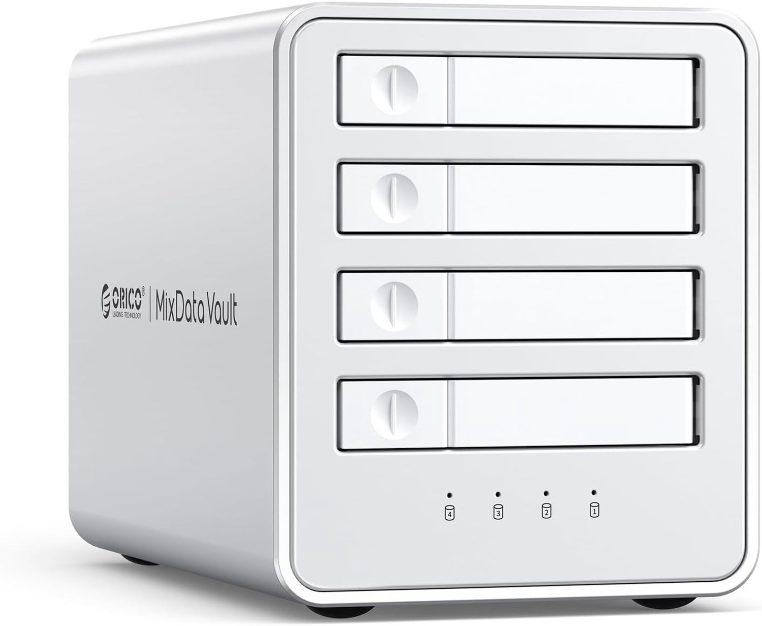 All-Flash RAID Hard Drive Enclosure 4-Bay voor 2.5 inch SATA SSD/HDD met ventilator, ondersteunt tot 32TB opslagruimte, ideaal voor databeheer en back-up oplossingen