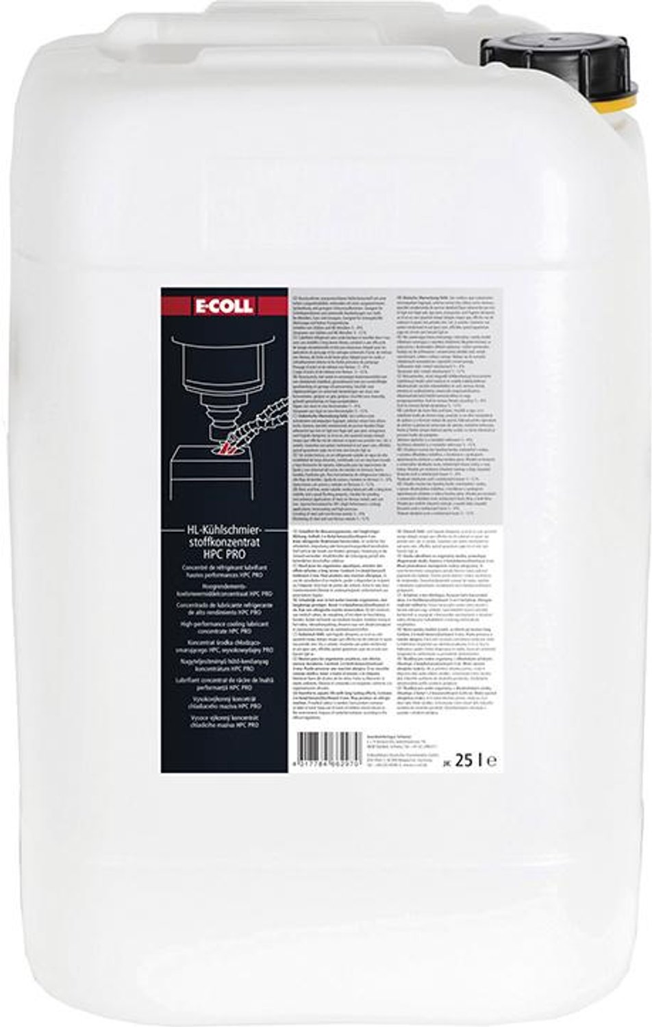 Hoogw. koelsmeermid. HPC concentraat PRO 25l inwend. koelmiddeltoevoer E-COLL