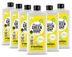 Marcel's Green Soap Afwasmiddel - Citroen & Bergamot - 6 x 500ml