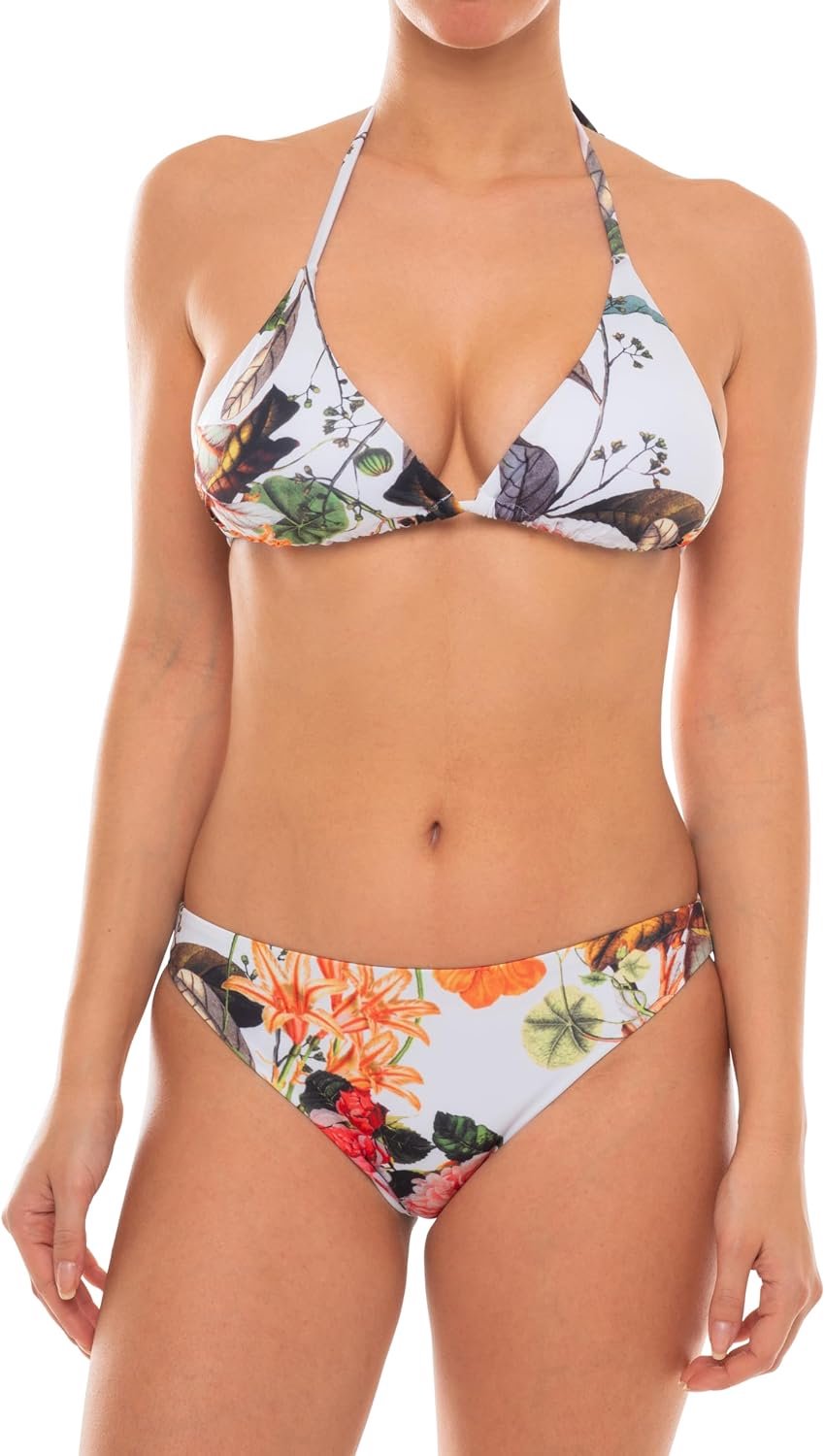 Bikinicolors Gladde driehoek met gesloten slip | Made in Italy