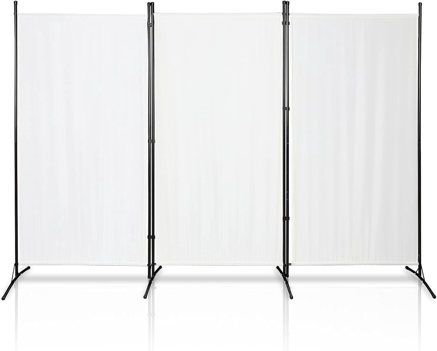 Windscherm 260 x 180 cm beige scheidingswand inkijkbescherming scheidingswand 3 scheidingswanden