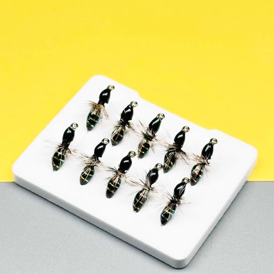 10 stuks handvliegen vissen lure/haken nat vliegen bionica griffiths kunstaas voor forel, bas en zalm voor het vissen in rivieren meren — afbeelding 5