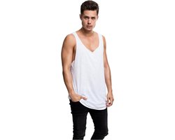 Urban Classics Long Shaped Open Edge Loose Tank Tanktop zwart Basics, Street wear