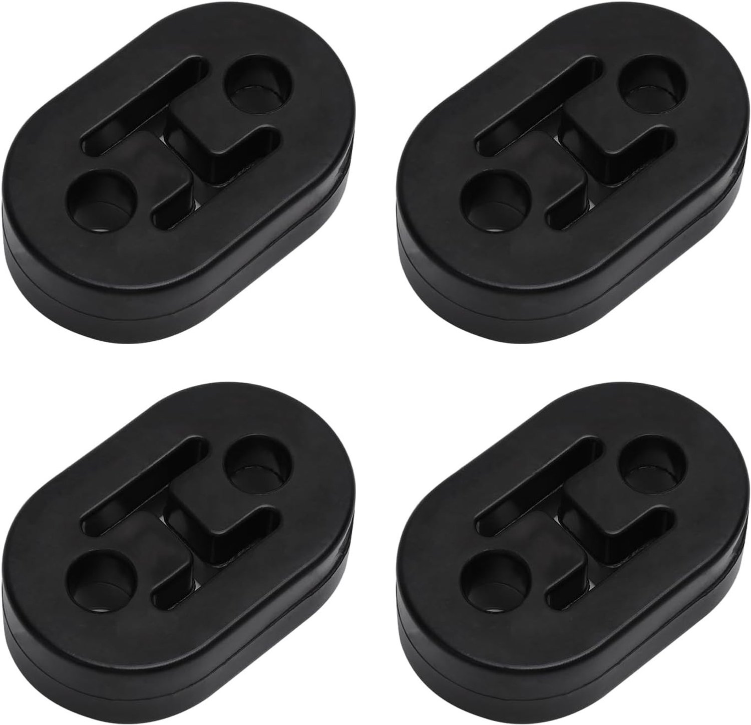 Universele Rubber Uitlaatsteunen - 4 Stuks, Duurzaam en Geluidsisolerend, Geschikt voor de Meeste Voertuigen, Uitlaat Hangers, Geluidsdempers, Auto Accessoires