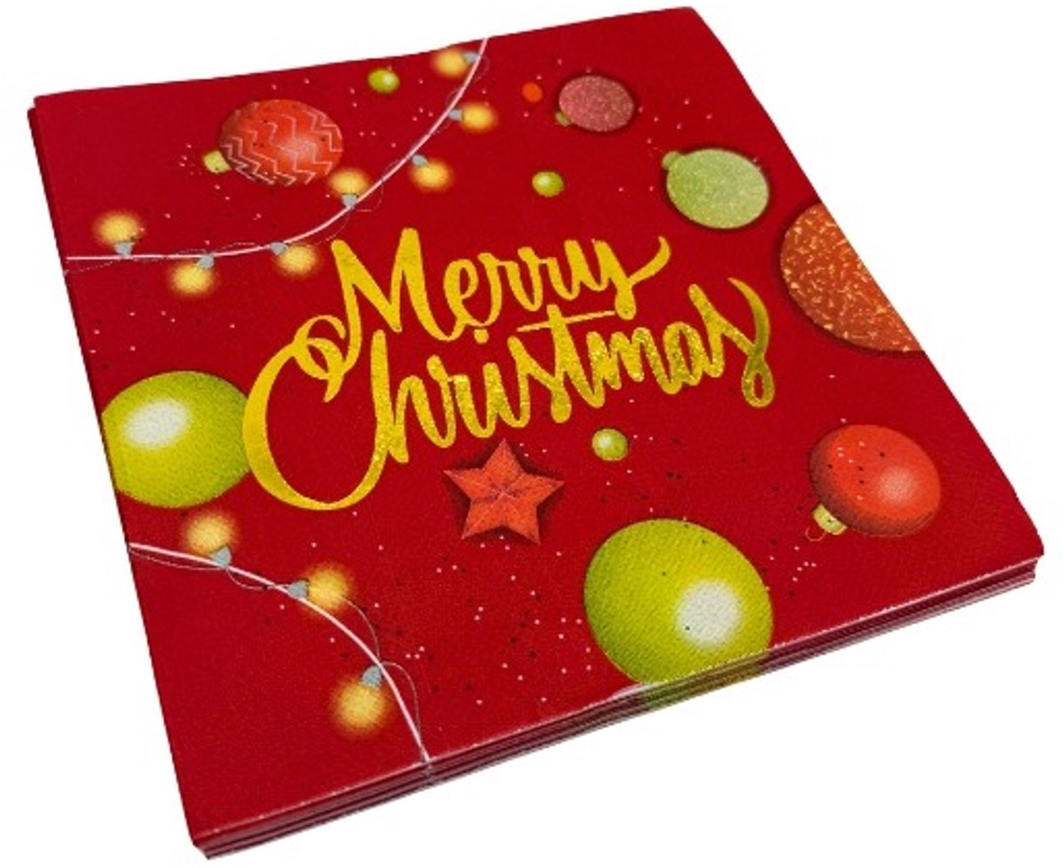 Servetten Merry Christmas Stars - 20 stuks
