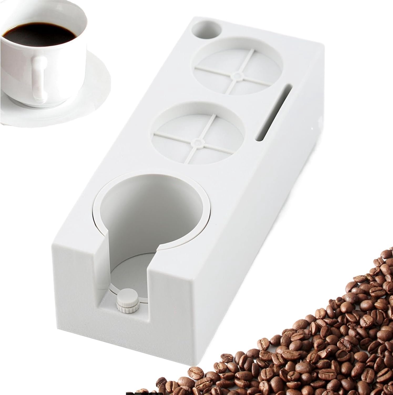 Espresso Tamperstation, Antislip Espresso Organizer - Koffie Manipulatie Station, Voor Bar, Slaapzaal, Keuken, toonbank, Thuis, Eetkamer, Winkel. Het Tamperstation Zorgt voor een gelijkmatige Tamperr