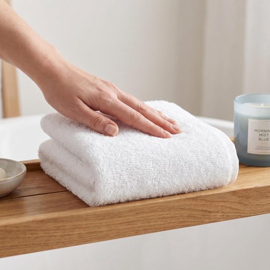 15 stuks zachte, absorberende gezichtsdoekjes - 11,8 x 11,8 inch witte katoenen washandjes - herbruikbare, machinewasbare washandjes voor badkamer, sportschool, douche en strand. — afbeelding 3