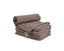 watchget Barista Micro Doek 6 Pack, Microfiber Barista Schoonmaakhanddoeken Microfiber Wafel Weave Keuken Vaatdoek Koffiebar Handdoek Koffiemachine Reinigingsdoek, Bruin (30 cm x 30 cm)