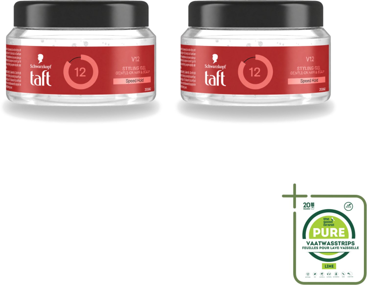 2 x Taft - V12 - Styling Gel - Supersnelle fixatie - 250 ml - Grootverpakking - Haarkleur - Haartype - Stylinggel - Fixatie - Snelle Droogtijd