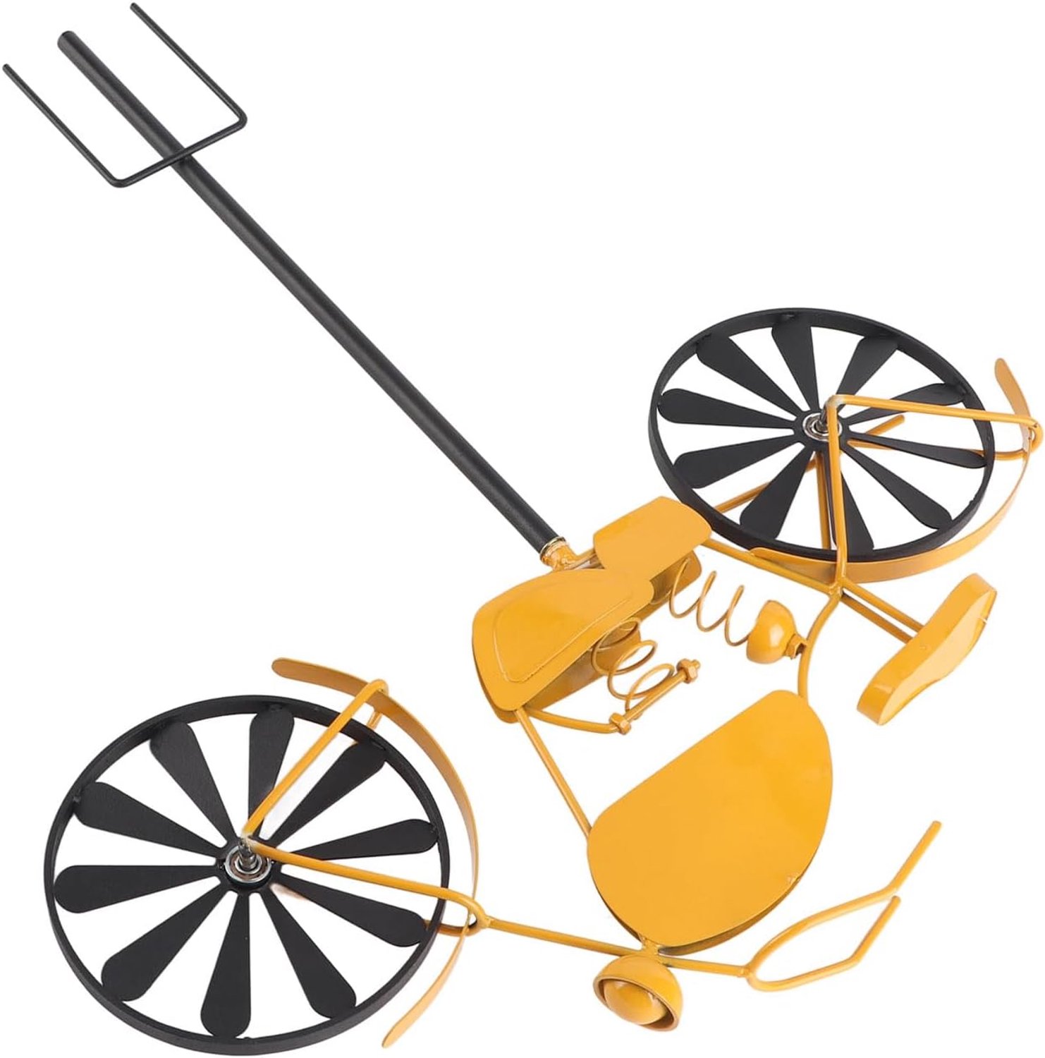 Motorfiets tuinspinner in vintage stijl, decoratie