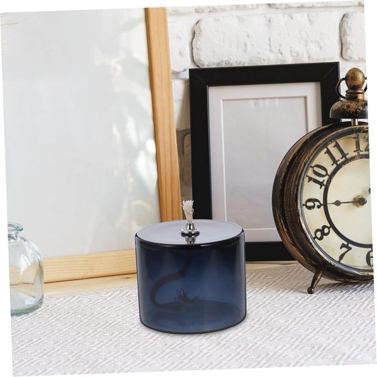 Vintage Glazen Olielamp met Metalen Lont Creatief Navulbaar Stijlvol voor Huisdecoratie Geschikt Middelpunt Bij Bruiloften Binnengebruik Grijs Middelgroot Model voor Sfeervolle — afbeelding 5