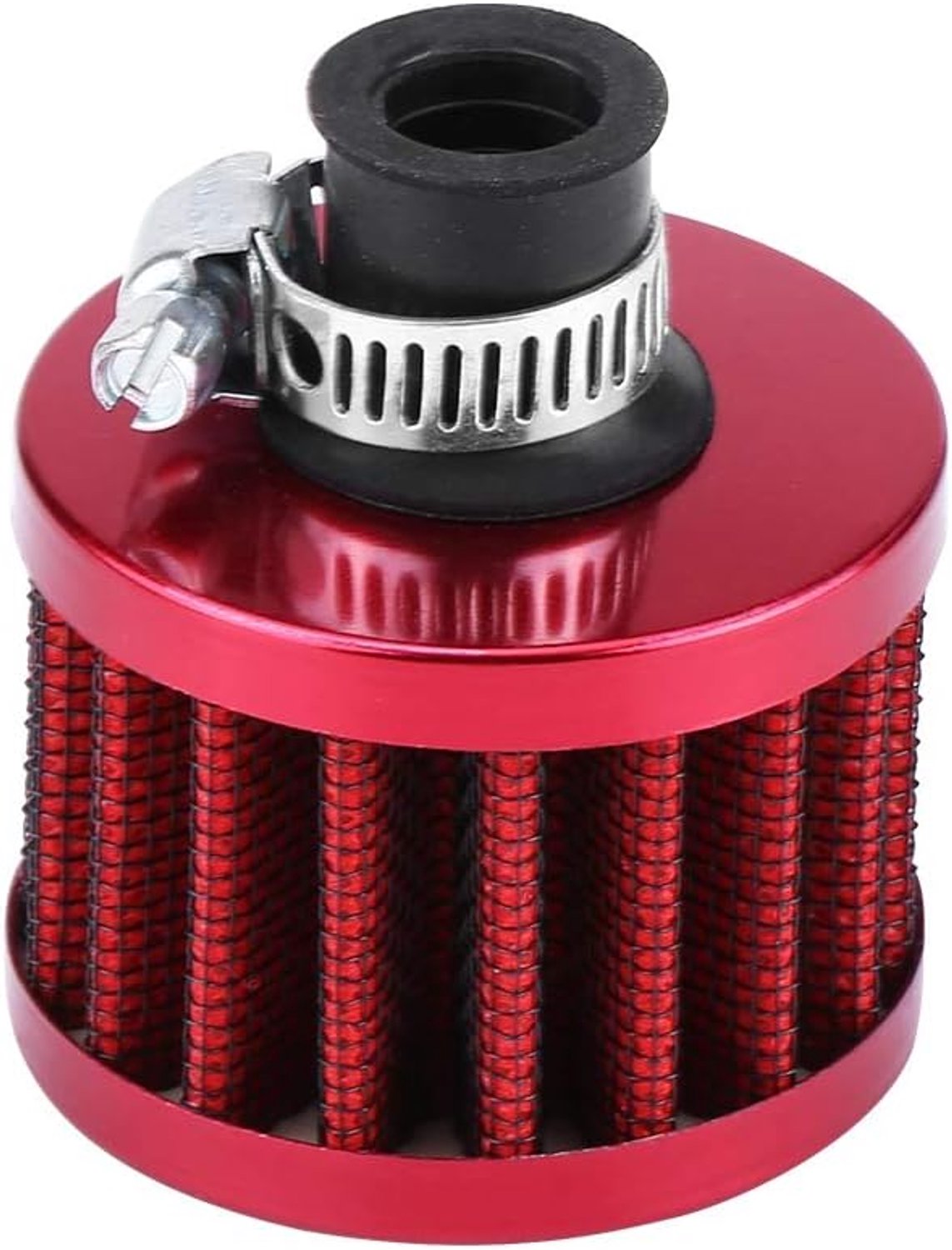 aqxreight - Universeel 13 Mm Luchtfilter Koude Luchtinlaatfilter Carterventilatiedeksel Ontluchter(rood)