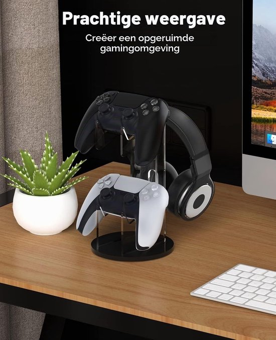 Universele Stand voor Gamepad en Hoofdtelefoon, 2-in-1 Game Accessoire voor Gamer van universele — afbeelding 5