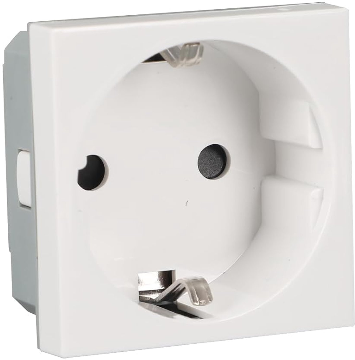 Plug module 45 x 45 mm - enkelvoudig - eenvoudig te installeren - ideaal voor wandcontactdozen - ShopVlot