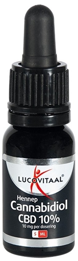 Lucovitaal Hennep Cannabidiol CBD 10% flesje met druppelaar, 5 ml.