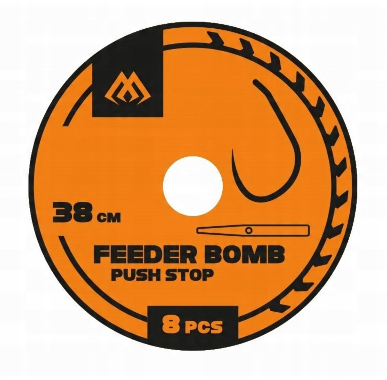 Mikado Feeder Bomb Prikkelloze Haken Set - 8 stuks, 0.18mm, 38cm