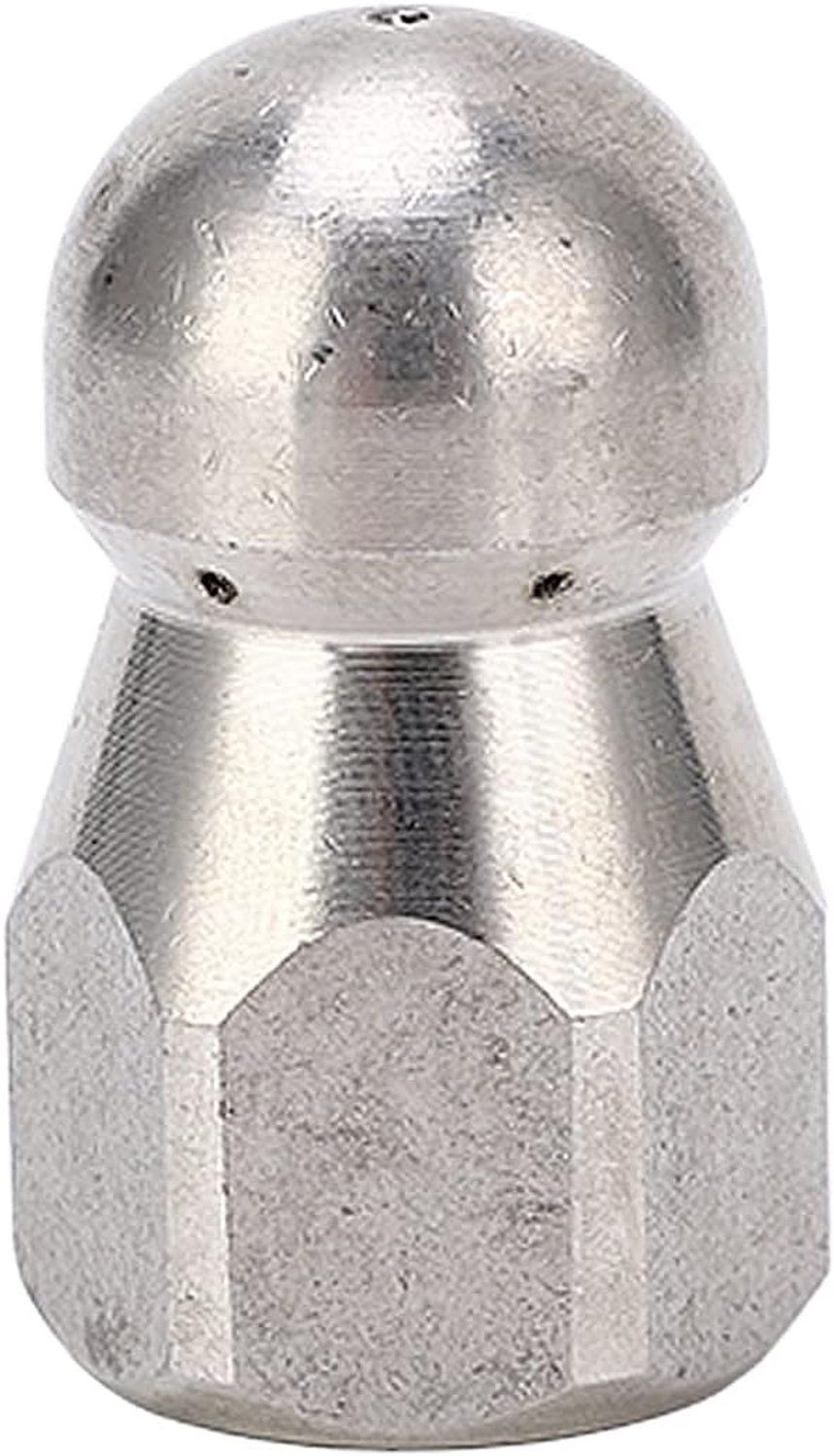 5000PSI Hogedrukreiniger Nozzle Pijpreinigingsmondstuk Roestvrijstalen Jetter Nozzle voor Riool Gootsteen Wc (Kogelkop Voor 1 Achter 6 Gaten G1/4in)